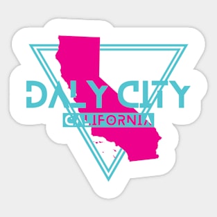 Daly City California Retro Triangle CA Sticker